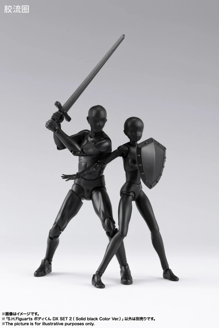 SHF 素体君&素体酱 男素体 DX Set Black Ver. - 图片