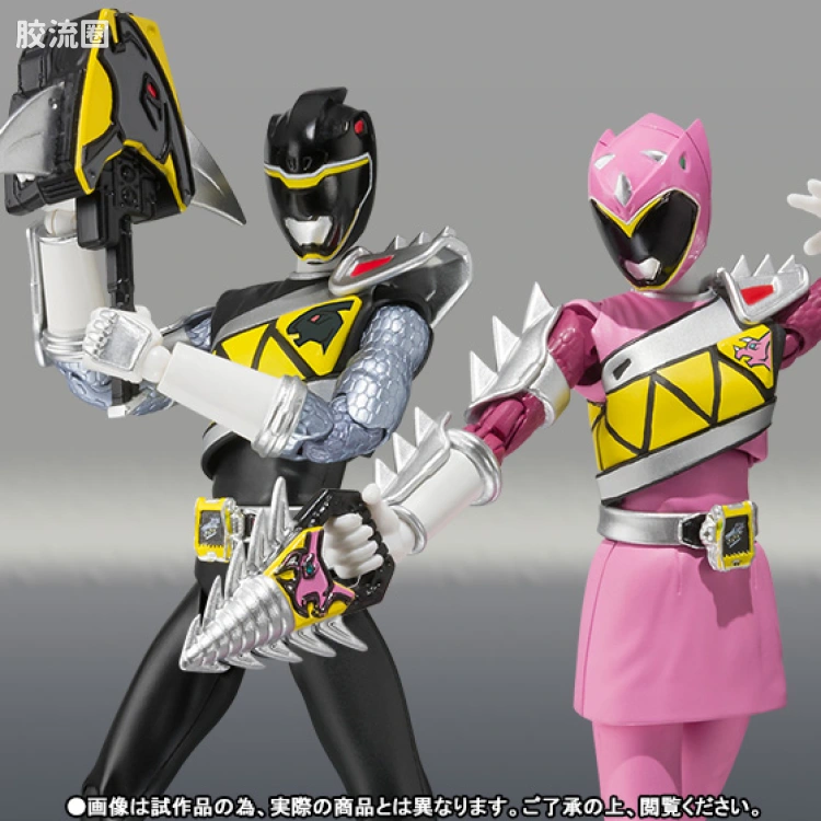 SHF 超级战队系列 兽电战队 强龙黑 & 强龙粉 - 图片