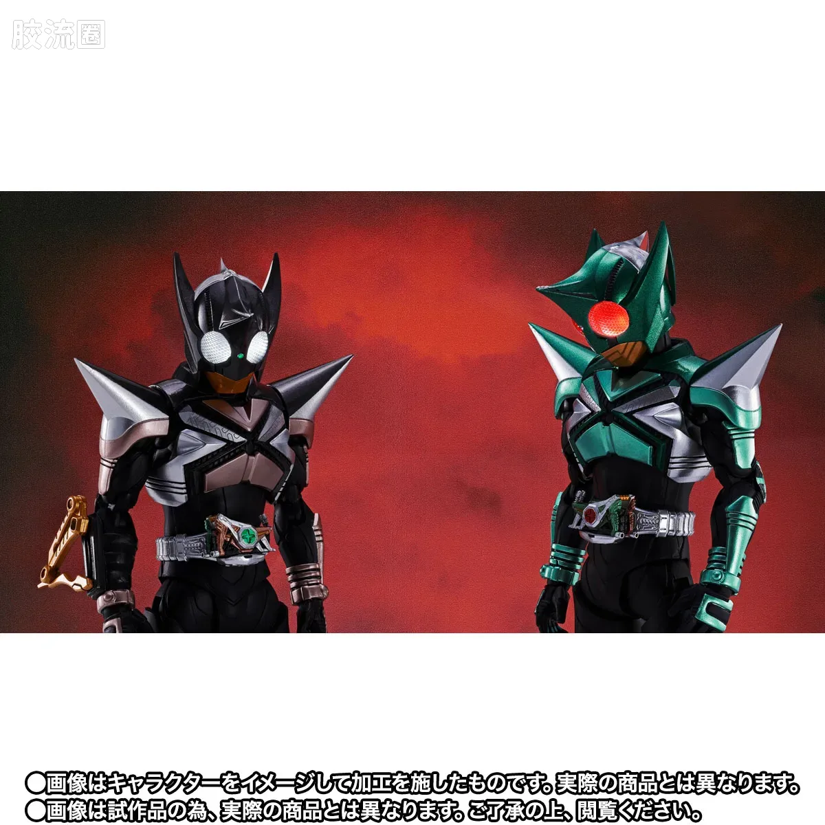 SHF 真骨雕假面骑士系列 假面骑士踢蝗 & 假面骑士拳蝗 20周年纪念版 - 图片