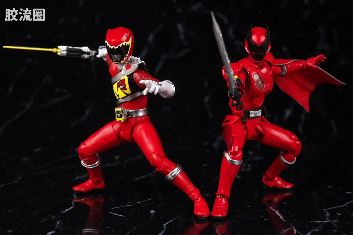 SHF 真骨雕 超级战队系列 兽电战队 强龙红 - 图片