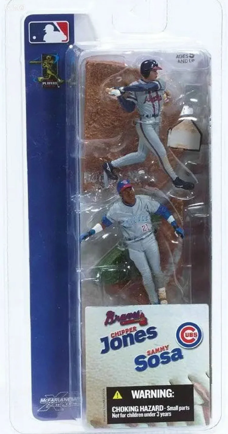 麦克法兰MLB棒球系列玩具 3寸系列第1代 SAMMY SOSA/CHIPPER JONES