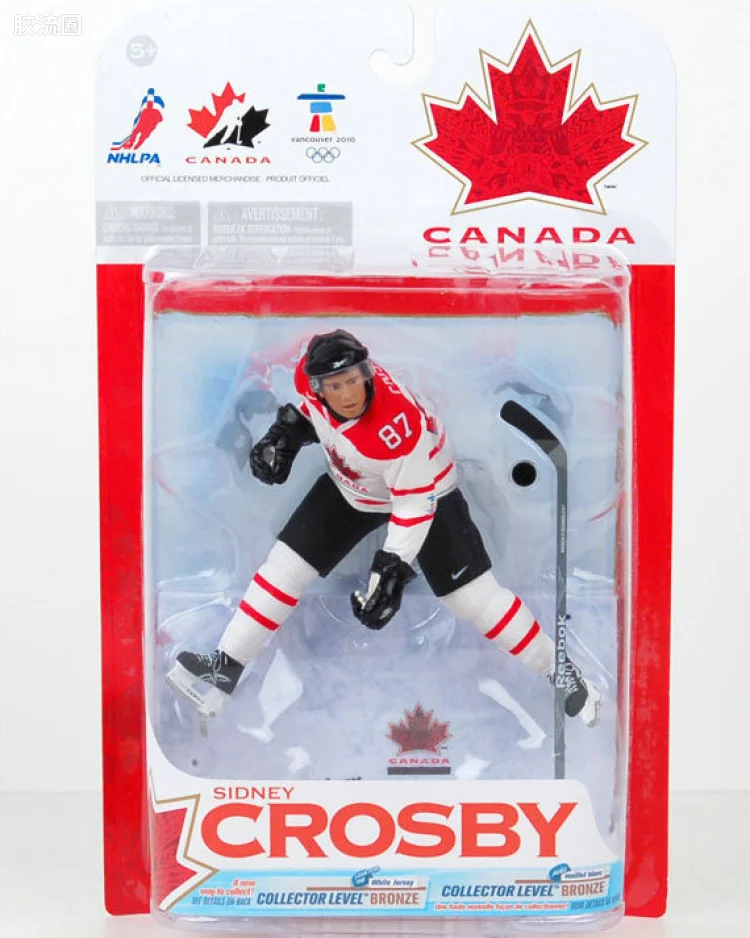 麦克法兰NHL冰球系列玩具 加拿大队 2010 SIDNEY CROSBY（白色球衣）