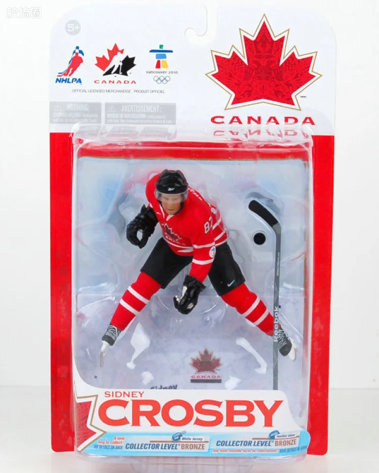 麦克法兰NHL冰球系列玩具 加拿大队 2010 SIDNEY CROSBY（红色球衣）