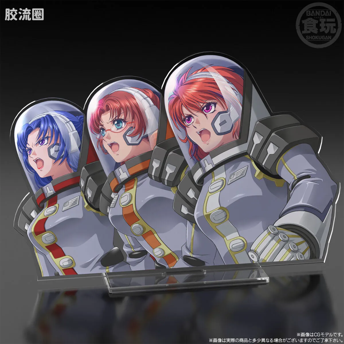 SMP 限定及特别版 超级机器人大战OG 艾比斯＆都来美＆斯蕾 立绘亚克力立牌 - 图片