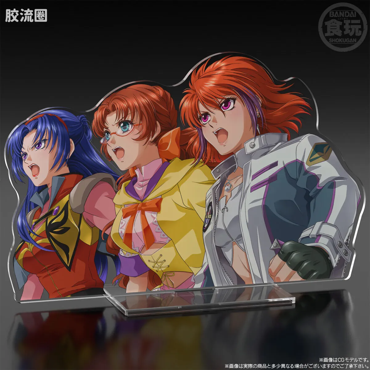 SMP 限定及特别版 超级机器人大战OG 艾比斯＆都来美＆斯蕾 立绘亚克力立牌 - 图片