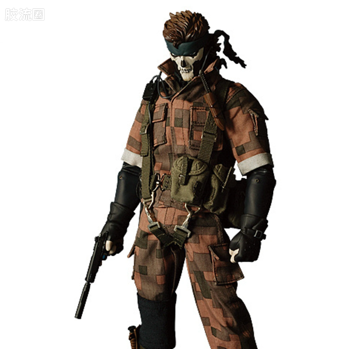 RAH12寸真人皮偶系列玩具 合金装备 SNAKE (SQUARES CAMOUFLAGE Ver.)