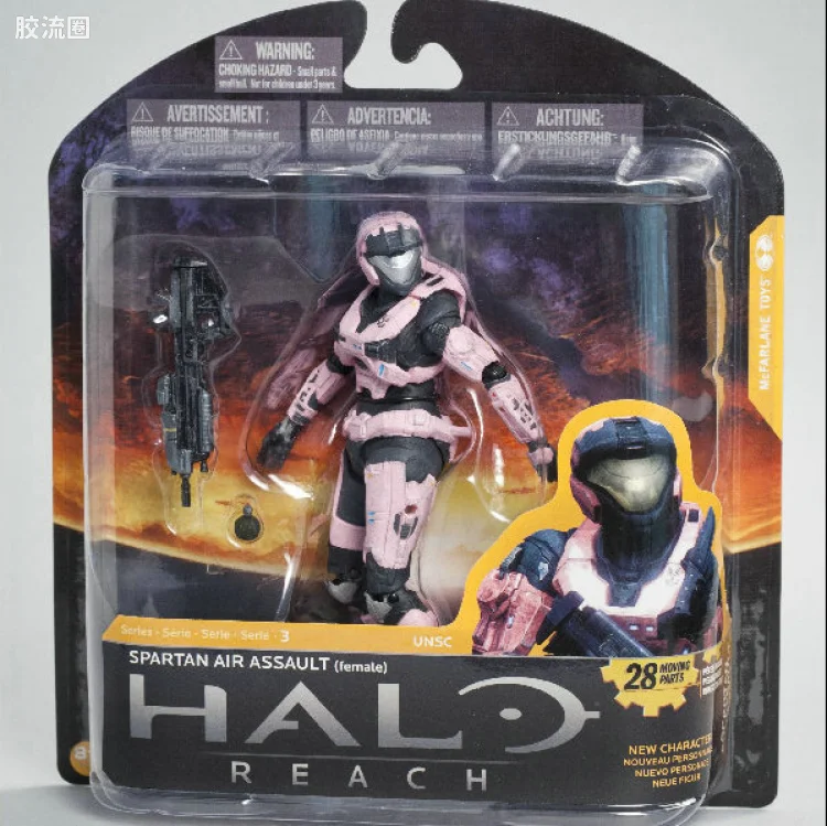 麦克法兰游戏与动画系列 HALO: REACH SERIES 3 SPARTAN AIR ASSAULT (FEMALE) (ROSE)