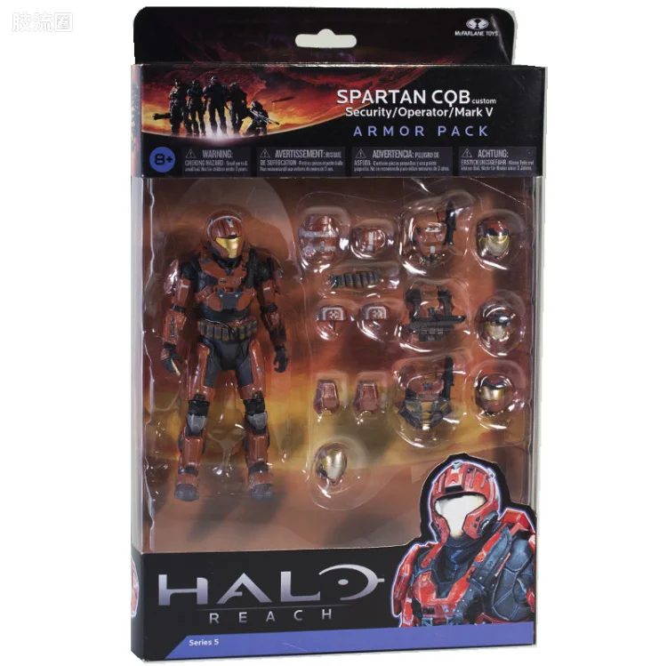 麦克法兰游戏与动画系列 HALO: REACH SERIES 5 – BOXED ARMOR PACKS SPARTAN CQB CUSTOM ARMOR PACK (RUST)