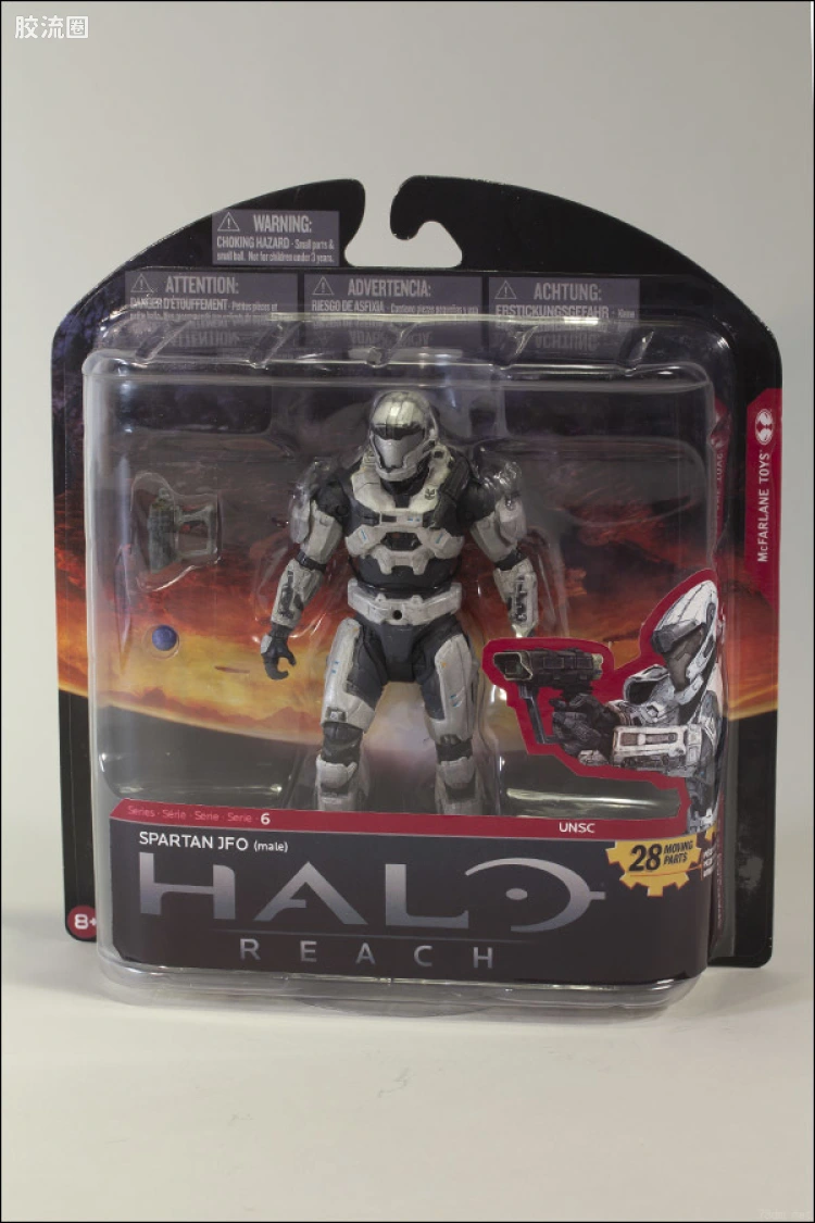 麦克法兰游戏与动画系列 HALO: REACH SERIES 6 – FIGURES SPARTAN JFO (MALE) (WHITE)