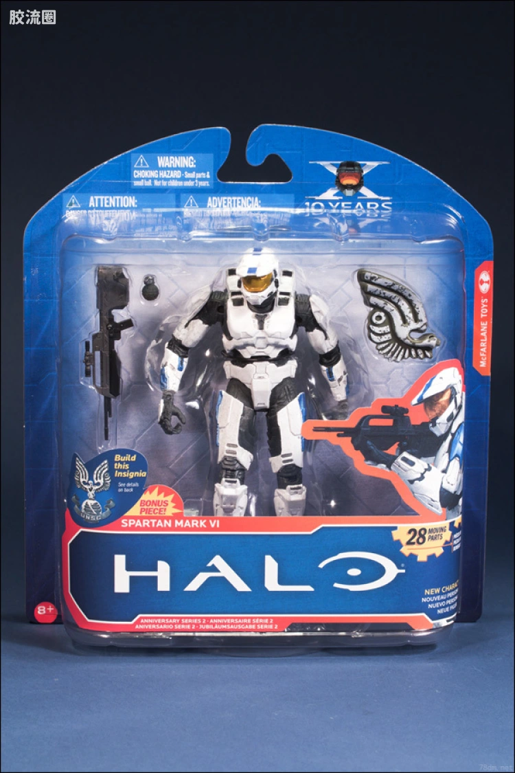 麦克法兰游戏与动画系列 HALO: ANNIVERSARY SERIES 2 SPARTAN MARK VI (WHITE/BLUE)