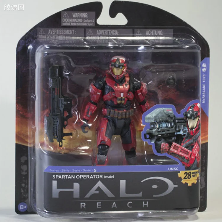 麦克法兰游戏与动画系列 HALO: REACH SERIES 5 – FIGURES SPARTAN OPERATOR (MALE) (TEAM RED)
