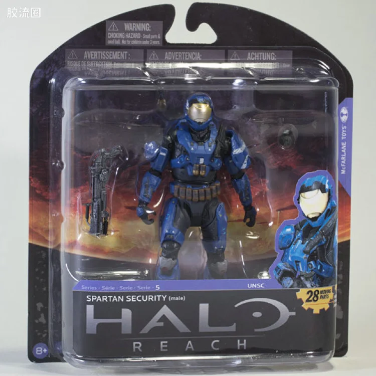 麦克法兰游戏与动画系列 HALO: REACH SERIES 5 – FIGURES SPARTAN SECURITY (MALE) (TEAM BLUE)