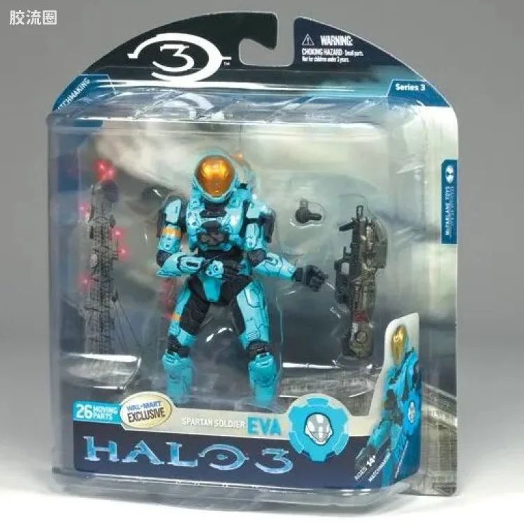 麦克法兰游戏与动画系列 光环3 第三代 多人连线 SPARTAN SOLDIER E.V.A. (CYAN)