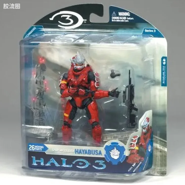麦克法兰游戏与动画系列 光环3 第三代 多人连线 SPARTAN SOLDIER HAYABUSA (RED)