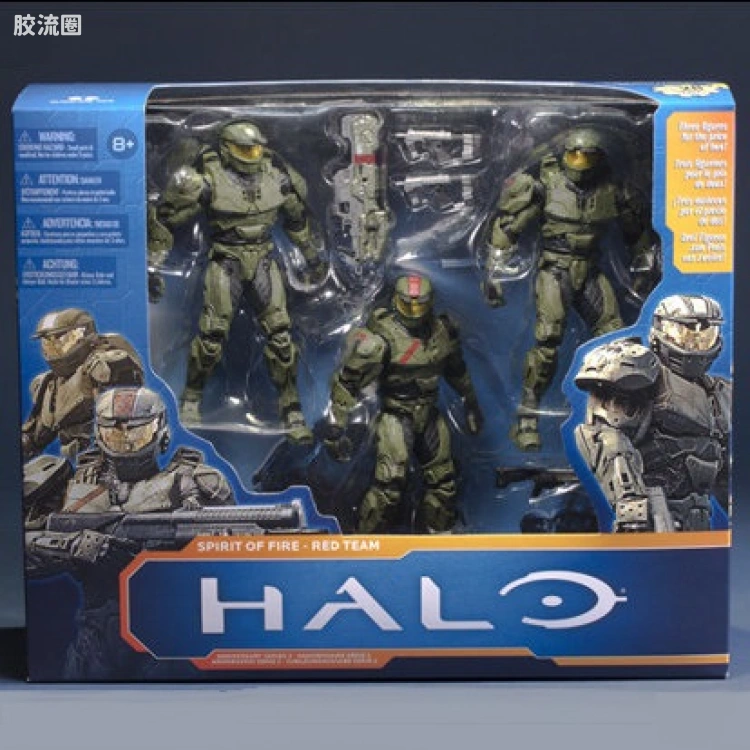 麦克法兰游戏与动画系列 HALO: ANNIVERSARY SERIES 2 - BOXED 3-PACK SPIRIT OF FIRE RED TEAM