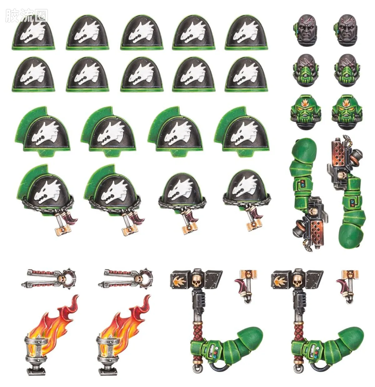 战锤40K Space Marines 星际战士各分支战团特有单位 8版 火蜥蜴 原铸星际战士升级改件 - 图片