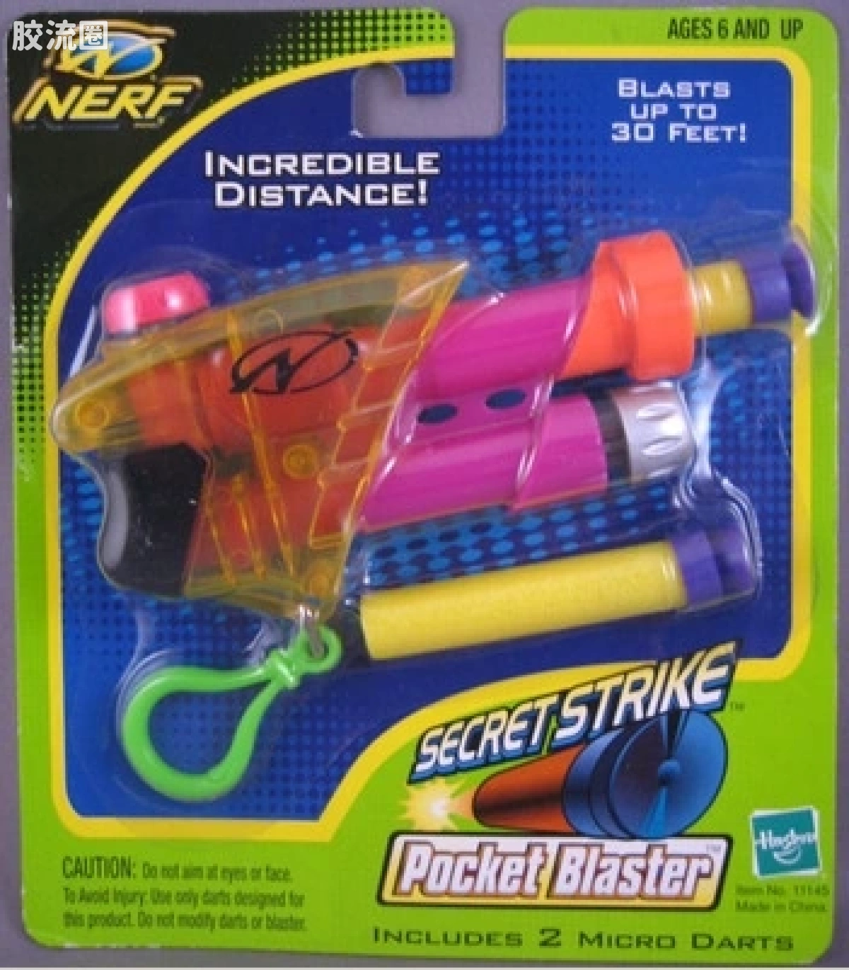 NERF先驱者 Power Nerf Secret Strike Pocket Blaster 透明黄粉配色发射口异款