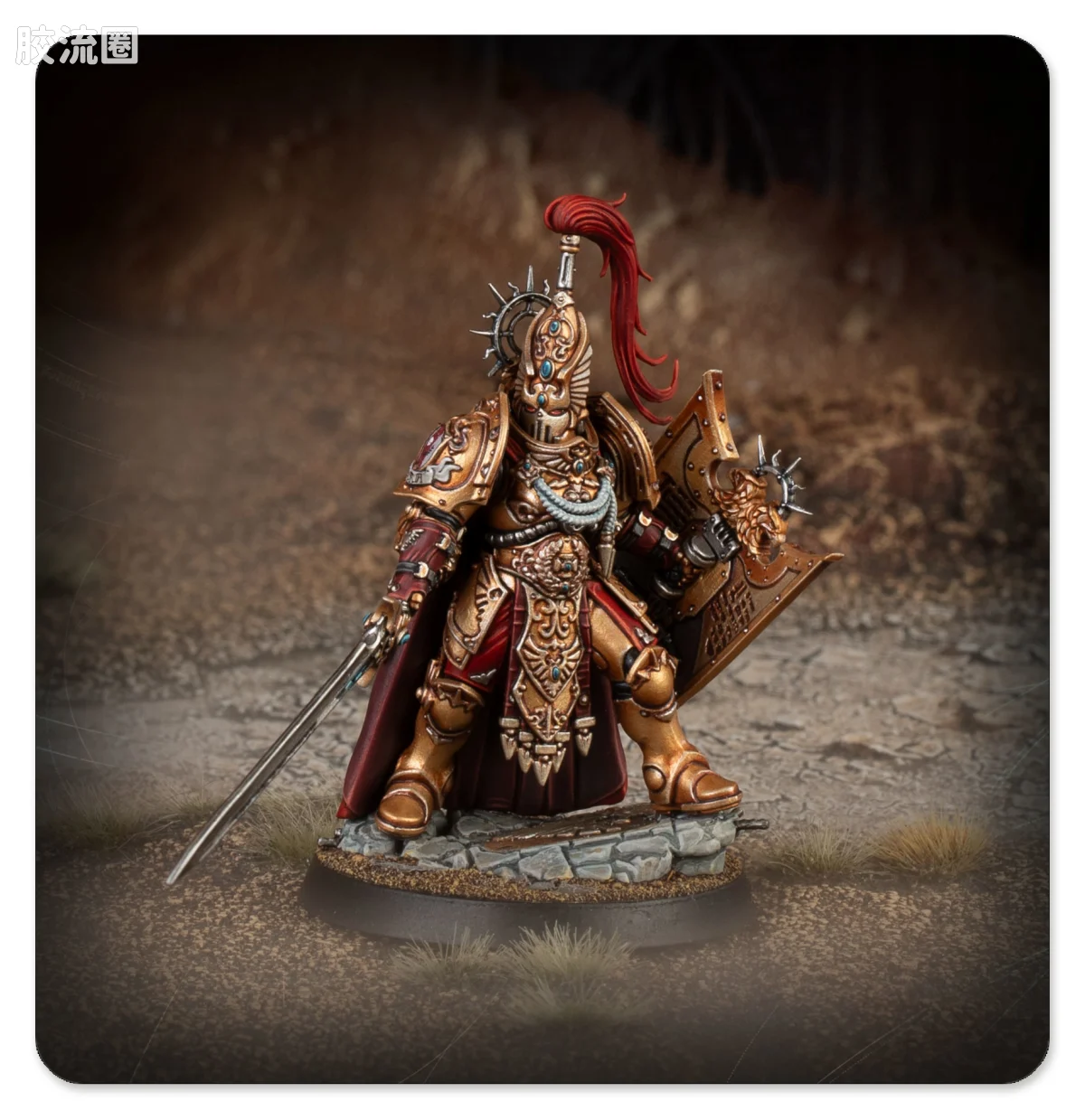 战锤40K Adeptus Custodes 帝皇禁军 盾卫队长 - 图片
