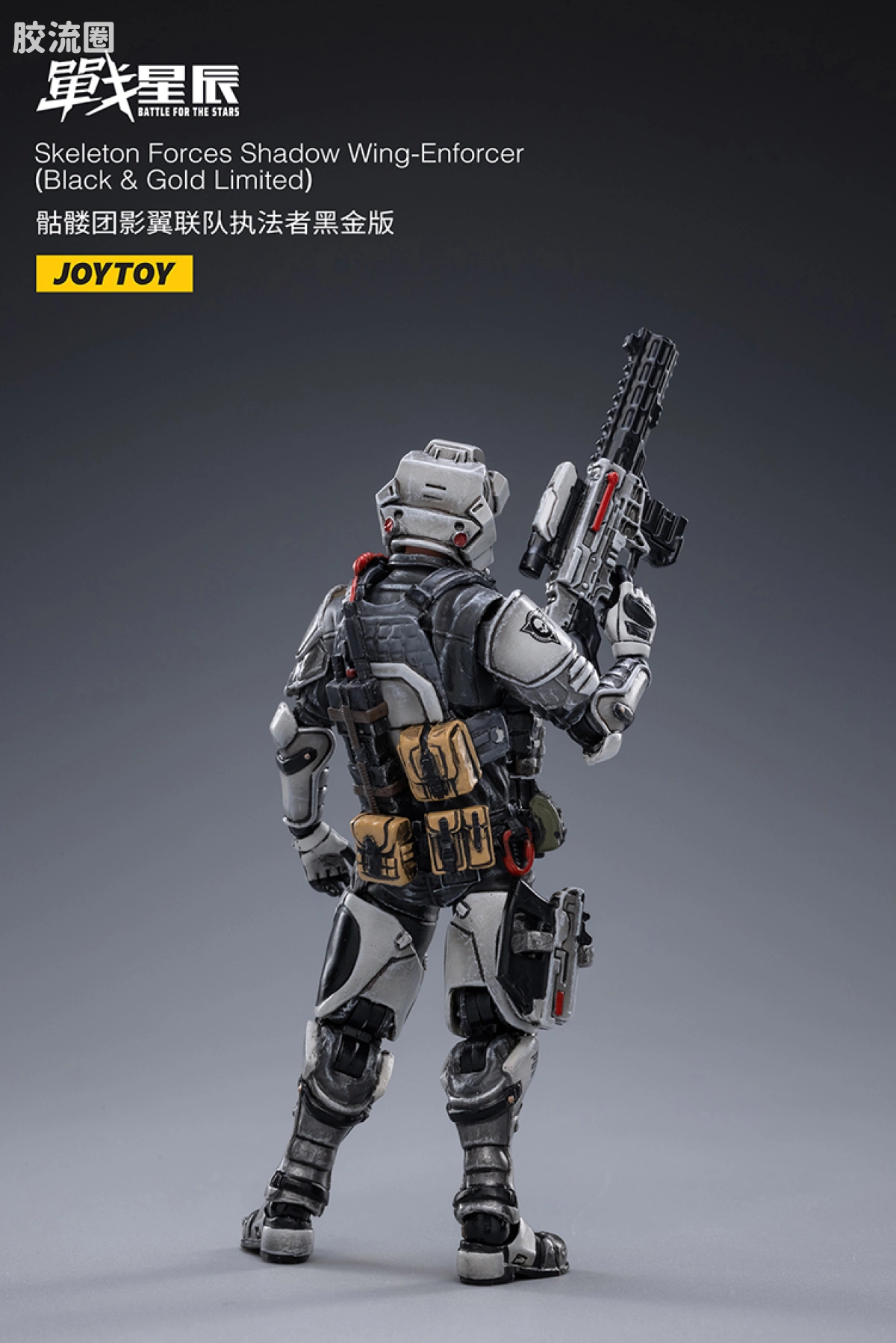 JOYTOY 战星辰系列 1/18兵人 骷髅团影翼联队 执法者 黑金版 - 图片