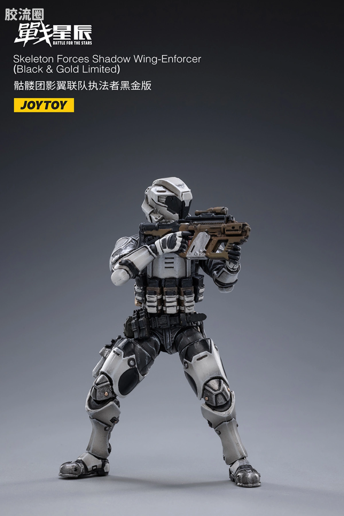 JOYTOY 战星辰系列 1/18兵人 骷髅团影翼联队 执法者 黑金版 - 图片