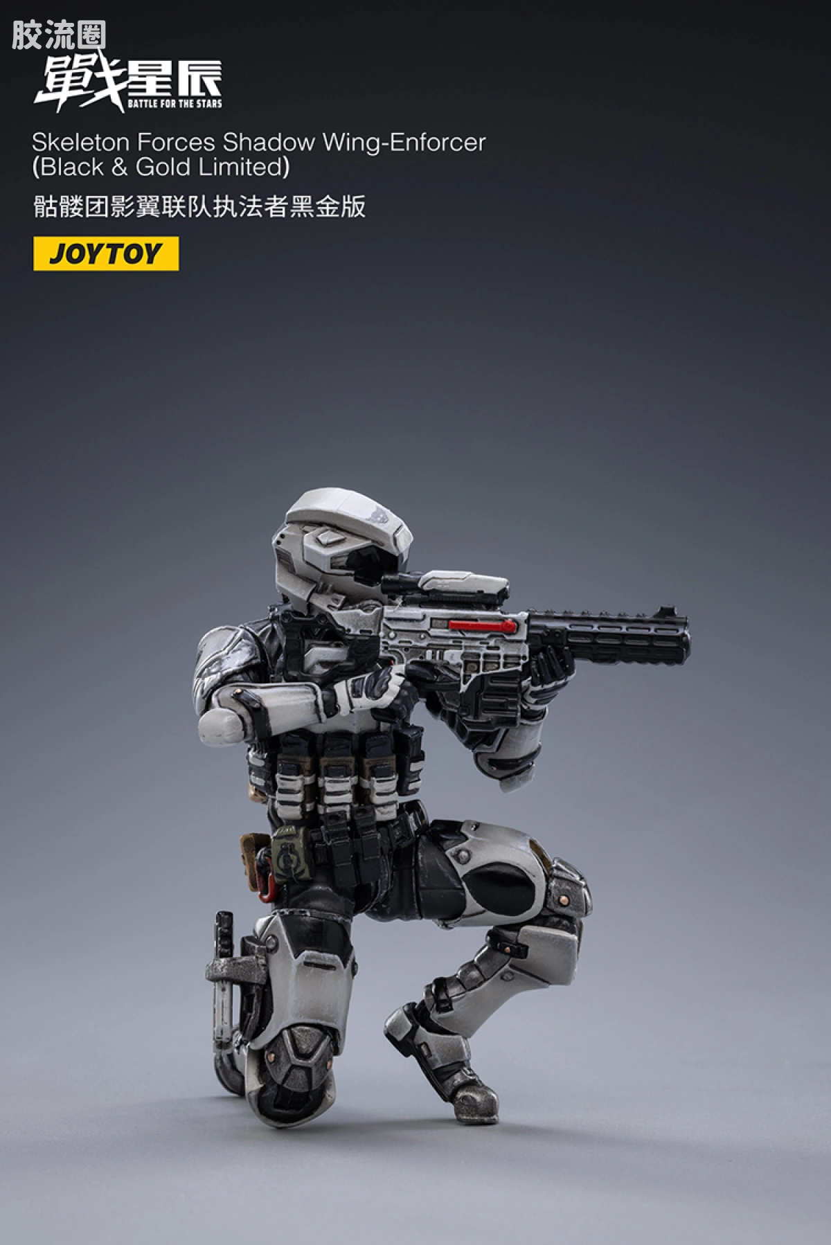 JOYTOY 战星辰系列 1/18兵人 骷髅团影翼联队 执法者 黑金版 - 图片