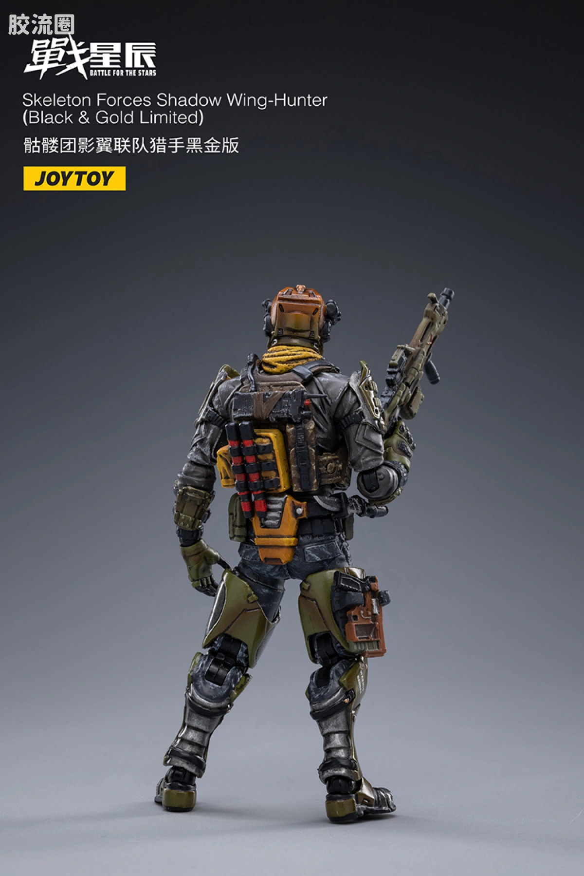 JOYTOY 战星辰系列 1/18兵人 骷髅团影翼联队 猎手 黑金版 - 图片