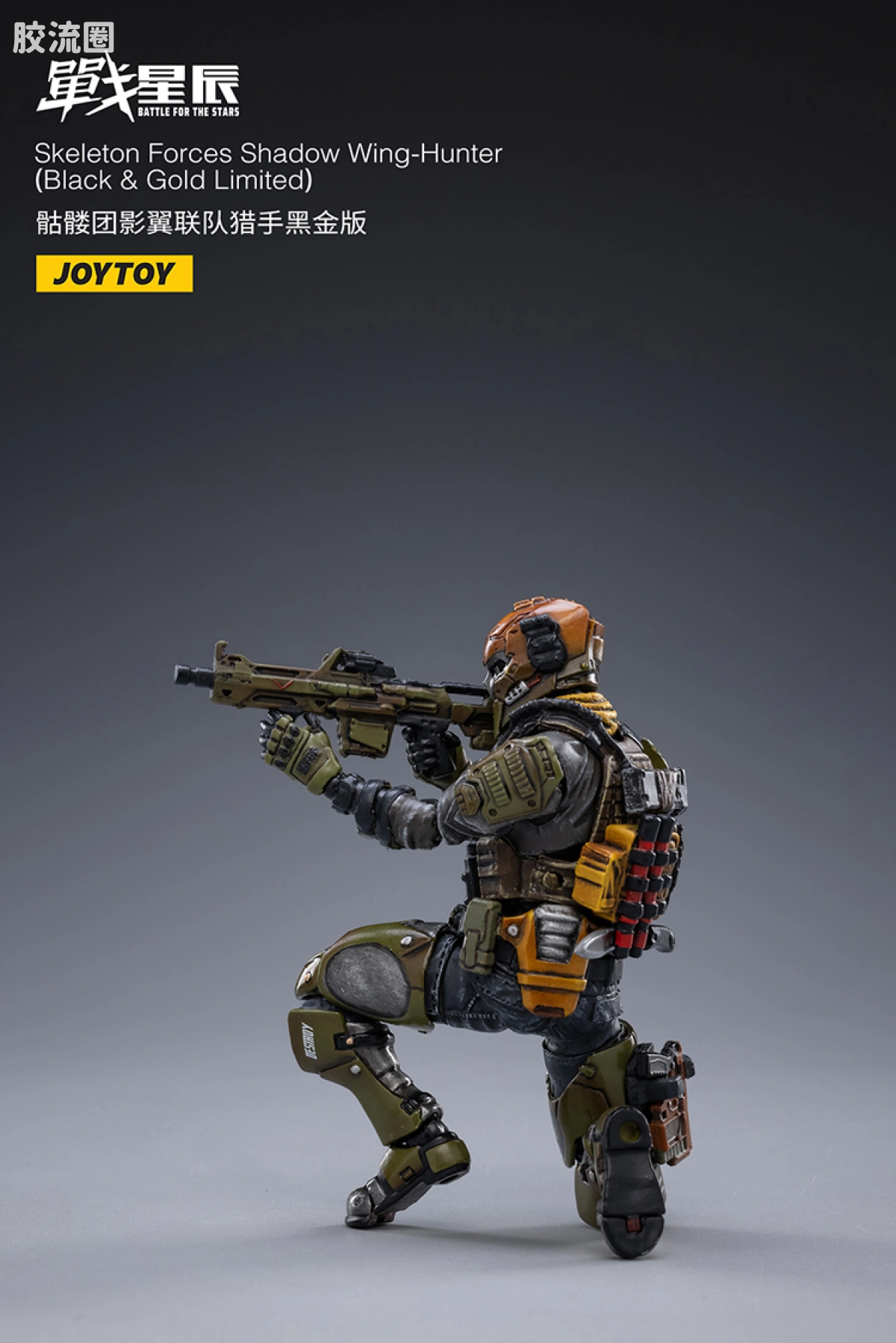 JOYTOY 战星辰系列 1/18兵人 骷髅团影翼联队 猎手 黑金版 - 图片