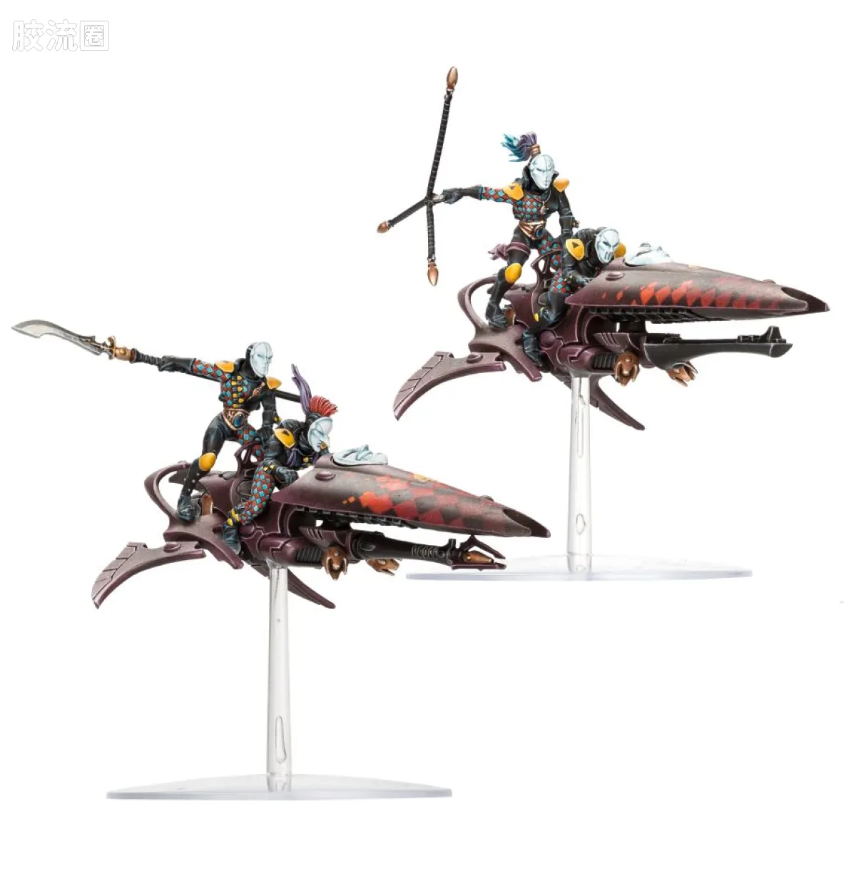 战锤40K Harlequin 丑角 7版 织空者摩托 - 图片