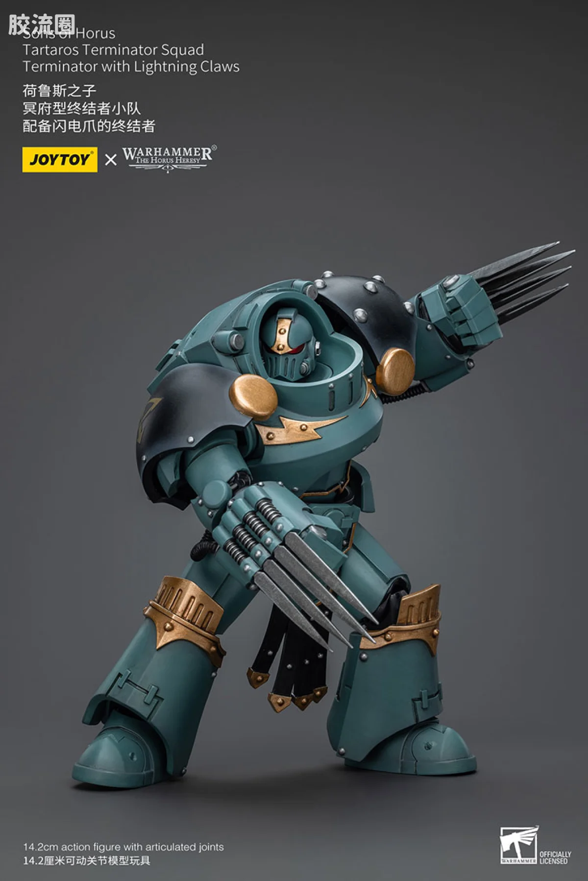 JOYTOY x 战锤40K 荷鲁斯之子 战团 HH荷鲁斯之子冥府型终结者小队 - 图片