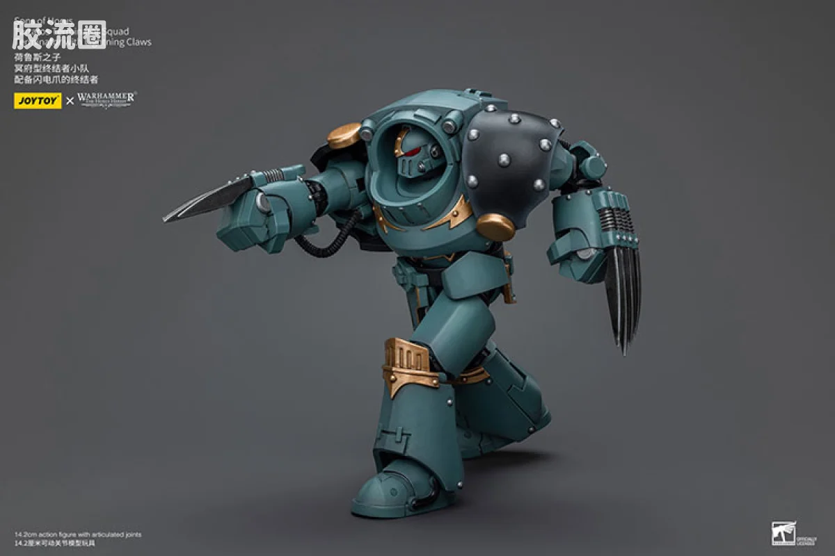 JOYTOY x 战锤40K 荷鲁斯之子 战团 HH荷鲁斯之子冥府型终结者小队 - 图片