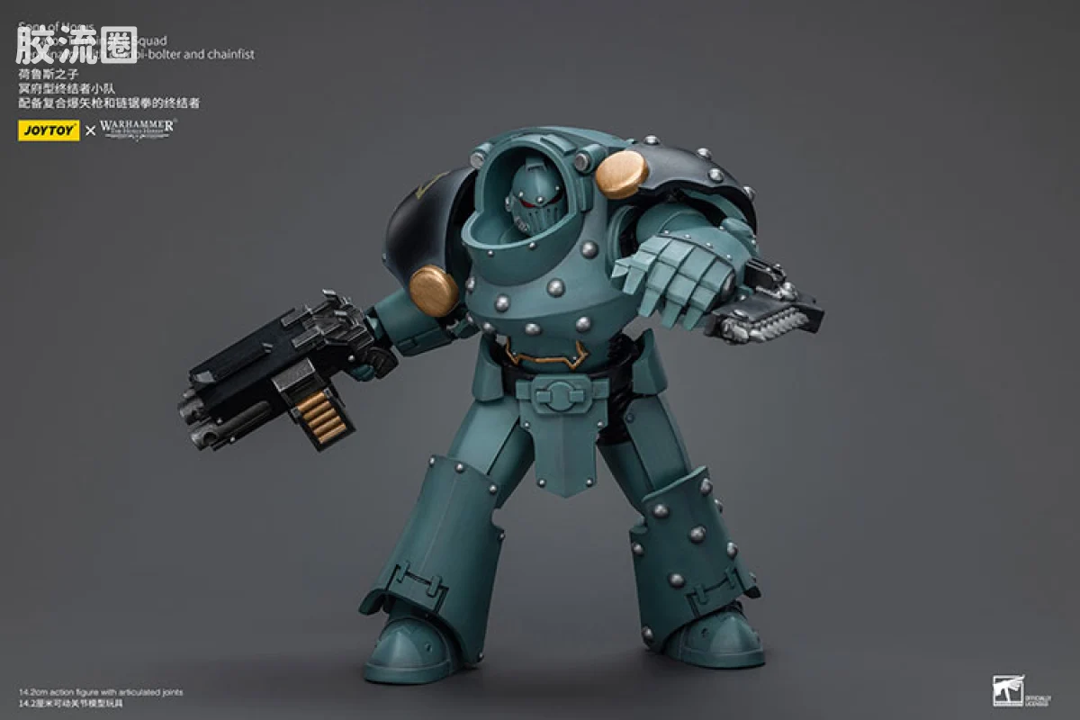 JOYTOY x 战锤40K 荷鲁斯之子 战团 HH荷鲁斯之子冥府型终结者小队 - 图片