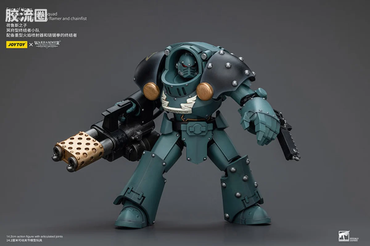 JOYTOY x 战锤40K 荷鲁斯之子 战团 HH荷鲁斯之子冥府型终结者小队 - 图片