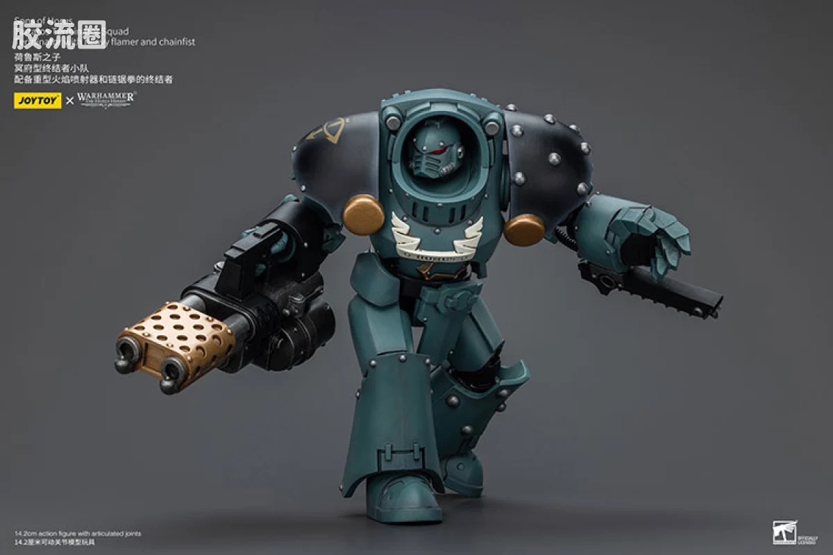 JOYTOY x 战锤40K 荷鲁斯之子 战团 HH荷鲁斯之子冥府型终结者小队 - 图片