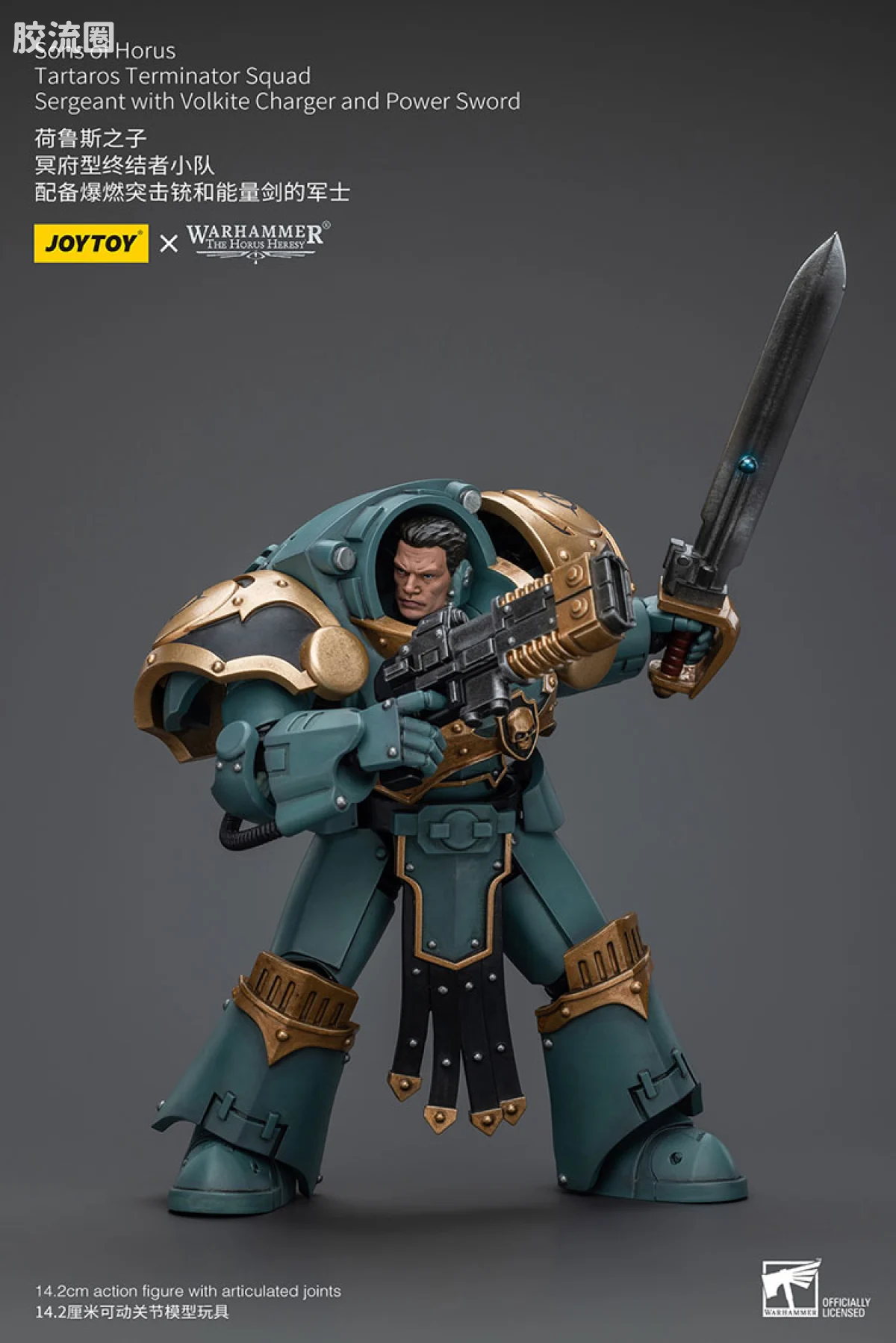 JOYTOY x 战锤40K 荷鲁斯之子 战团 HH荷鲁斯之子冥府型终结者小队 - 图片