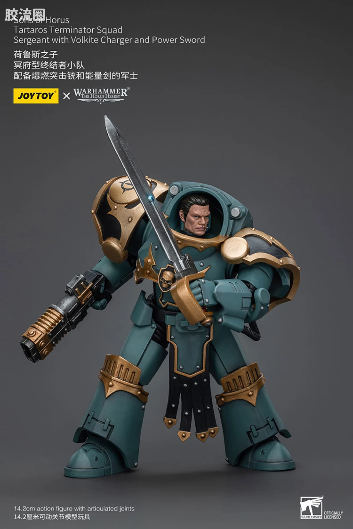 JOYTOY x 战锤40K 荷鲁斯之子 战团 HH荷鲁斯之子冥府型终结者小队 - 图片