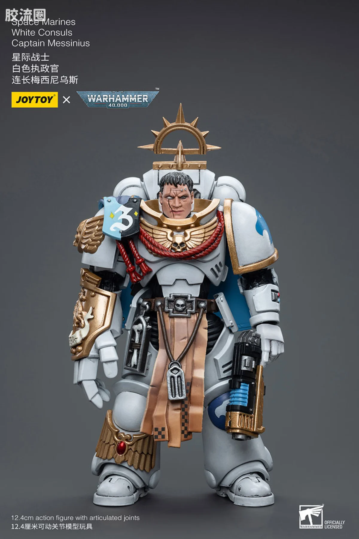 JOYTOY x 战锤40K 其他星际战士战团 白色执政官 连长梅西尼乌斯 - 图片