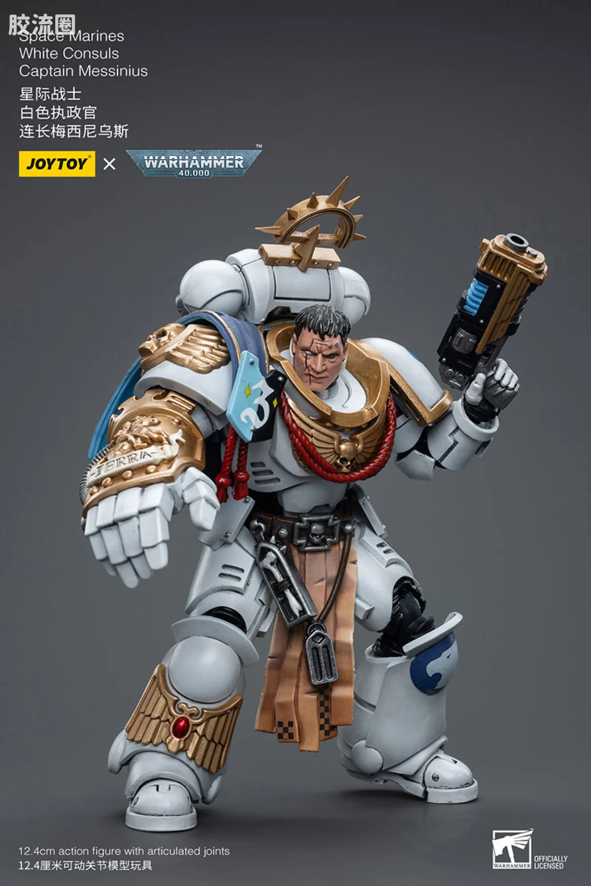 JOYTOY x 战锤40K 其他星际战士战团 白色执政官 连长梅西尼乌斯 - 图片