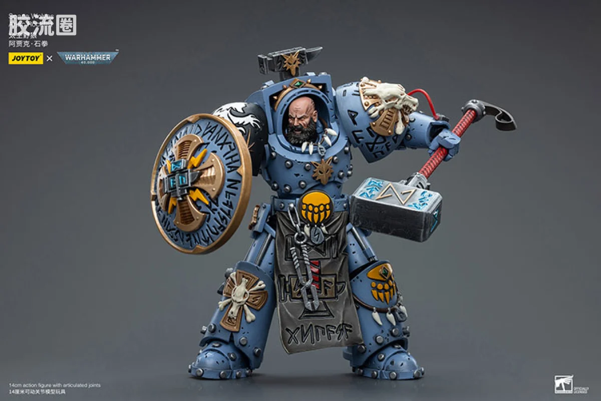 JOYTOY x 战锤40K 太空野狼 太空野狼 阿贾克 石拳 - 图片