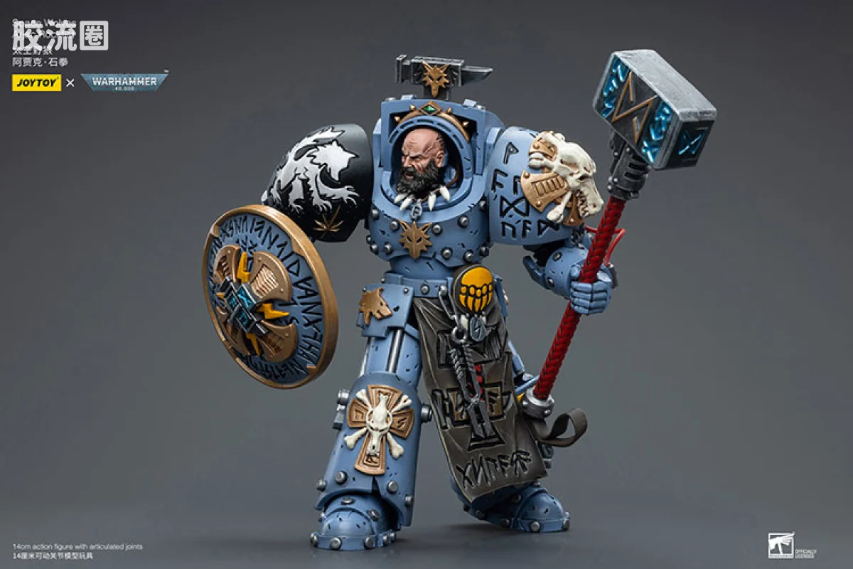 JOYTOY x 战锤40K 太空野狼 太空野狼 阿贾克 石拳 - 图片