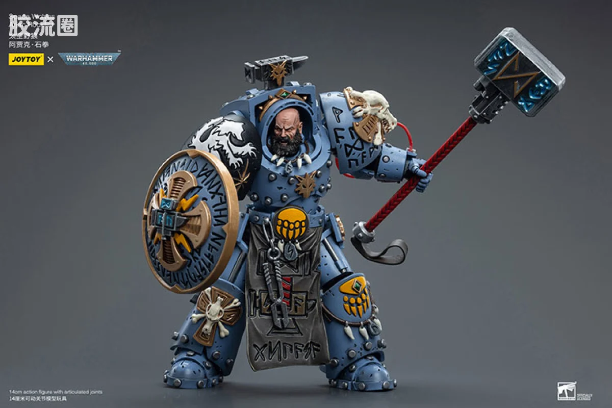 JOYTOY x 战锤40K 太空野狼 太空野狼 阿贾克 石拳 - 图片