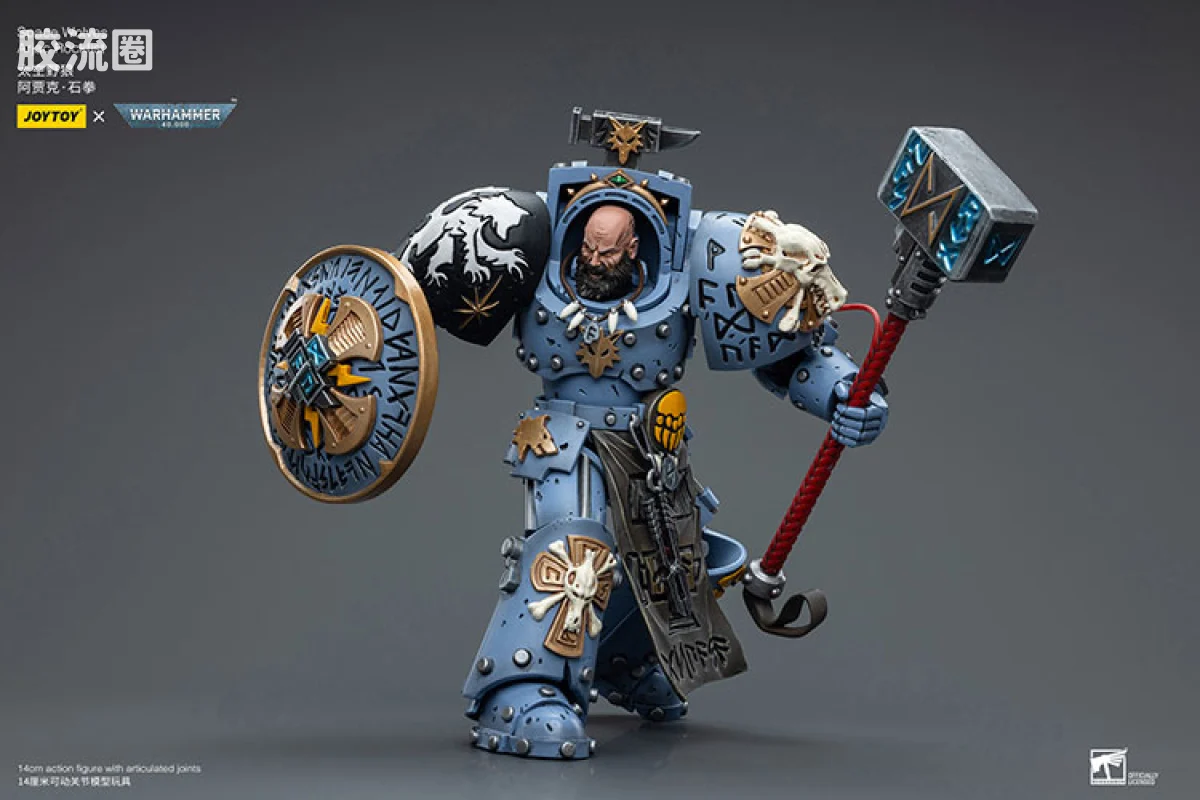 JOYTOY x 战锤40K 太空野狼 太空野狼 阿贾克 石拳 - 图片