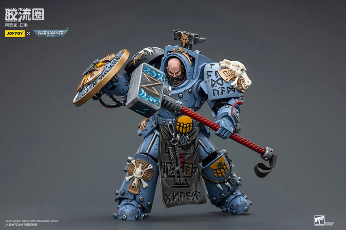 JOYTOY x 战锤40K 太空野狼 太空野狼 阿贾克 石拳 - 图片