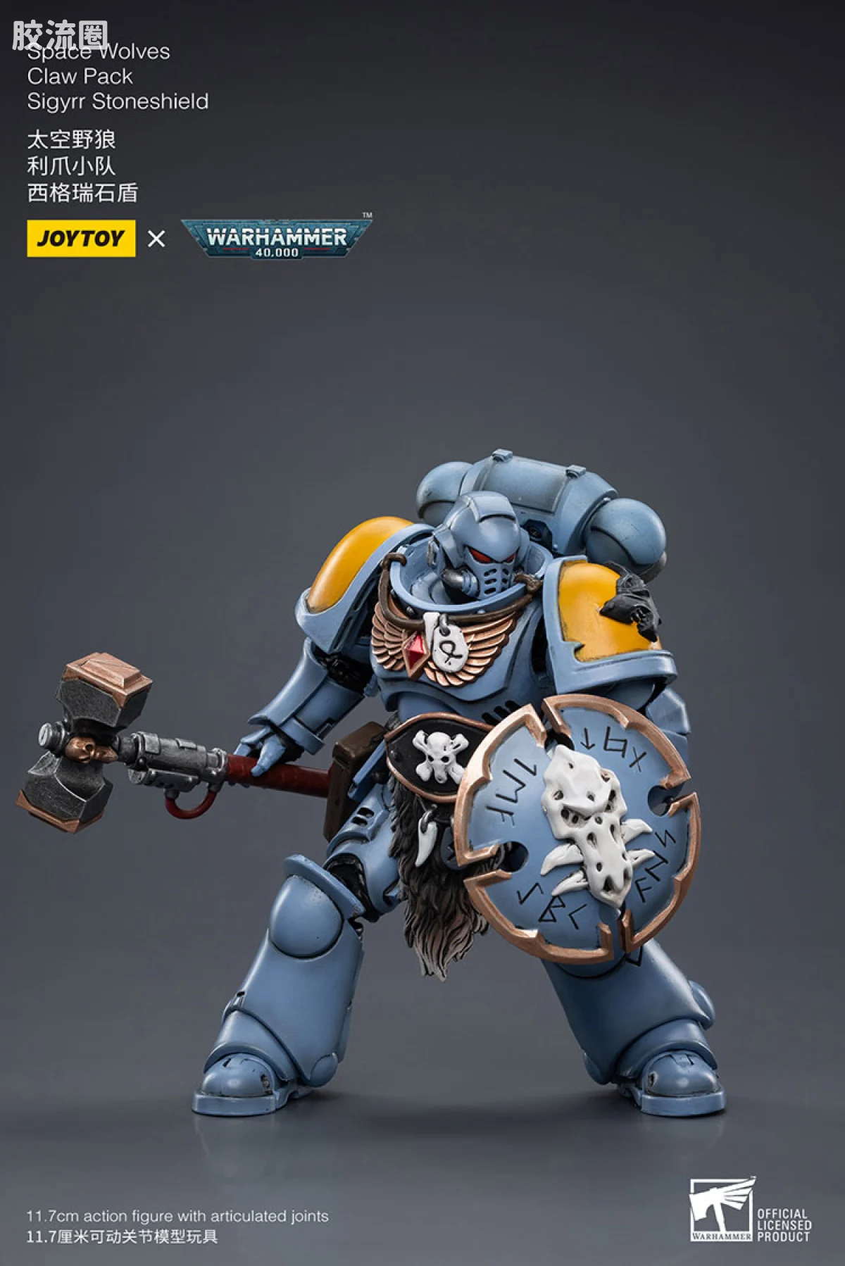 JOYTOY x 战锤40K 太空野狼 太空野狼 利爪小队 西格瑞石盾 - 图片