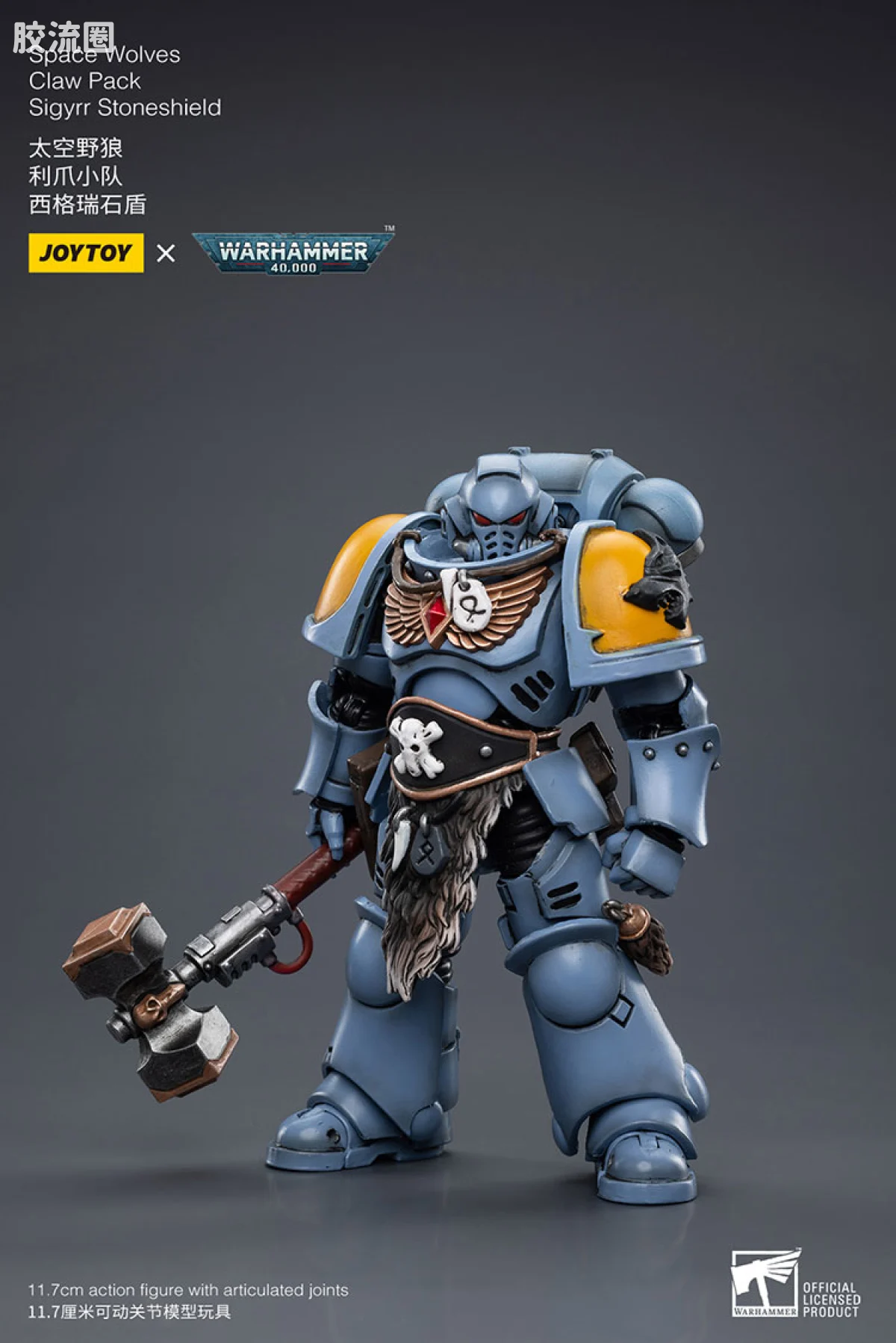 JOYTOY x 战锤40K 太空野狼 太空野狼 利爪小队 西格瑞石盾 - 图片