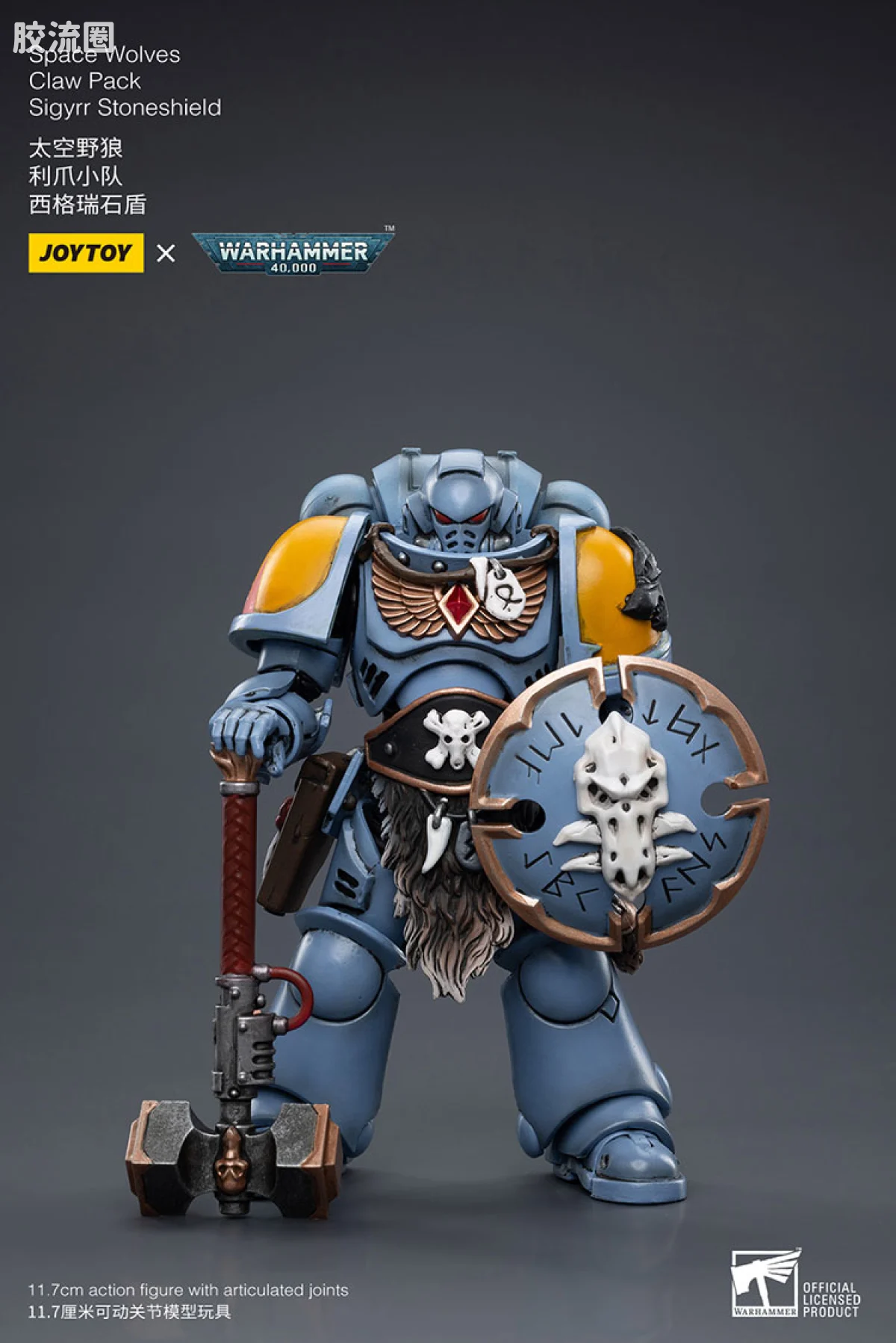 JOYTOY x 战锤40K 太空野狼 太空野狼 利爪小队 西格瑞石盾 - 图片