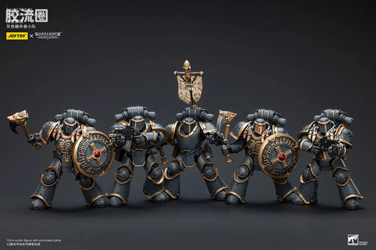 JOYTOY x 战锤40K 太空野狼 HH太空野狼 灰色屠杀者小队 - 图片