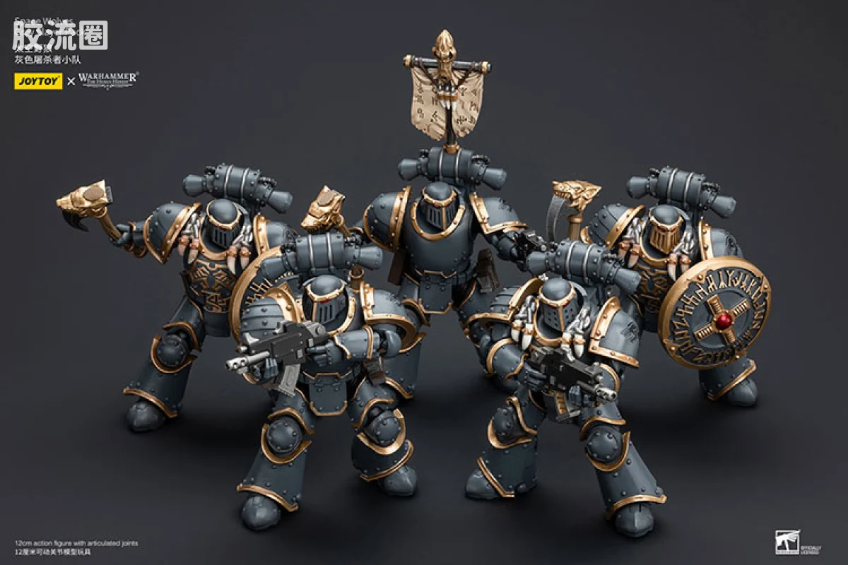 JOYTOY x 战锤40K 太空野狼 HH太空野狼 灰色屠杀者小队 - 图片