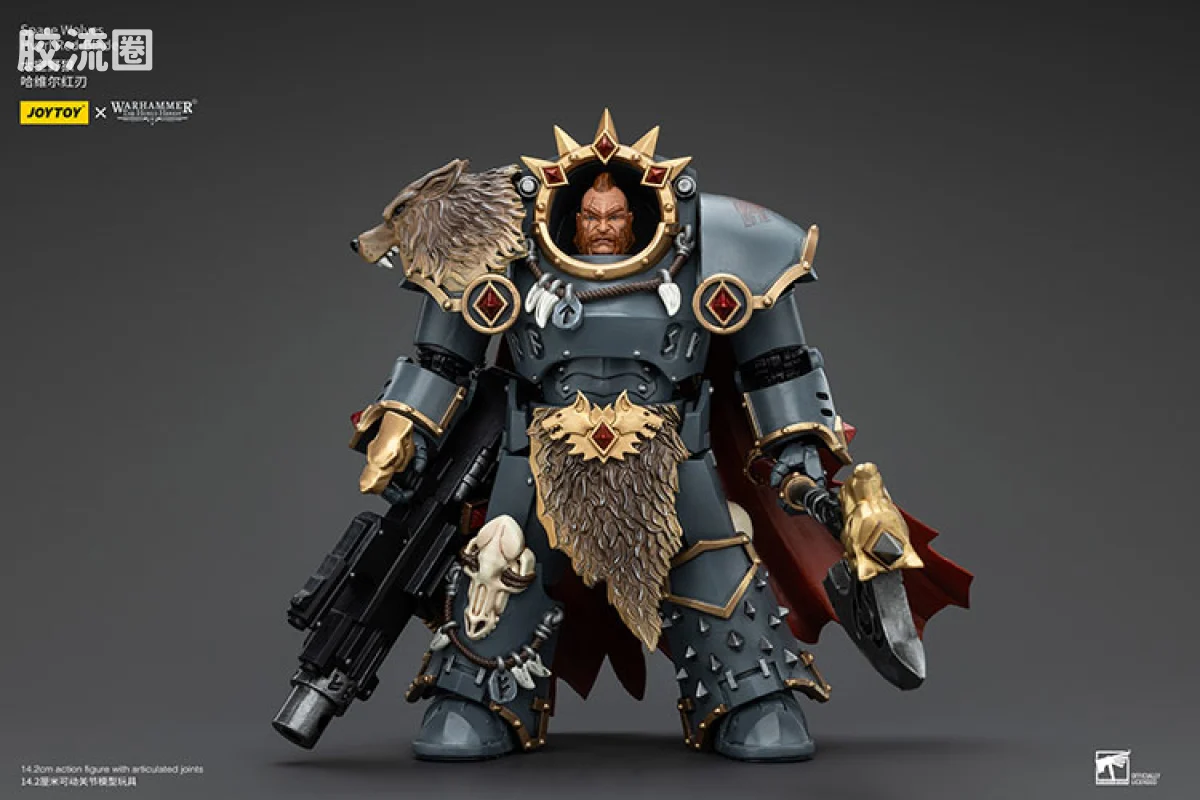JOYTOY x 战锤40K 太空野狼 HH太空野狼 哈维尔红刃 - 图片