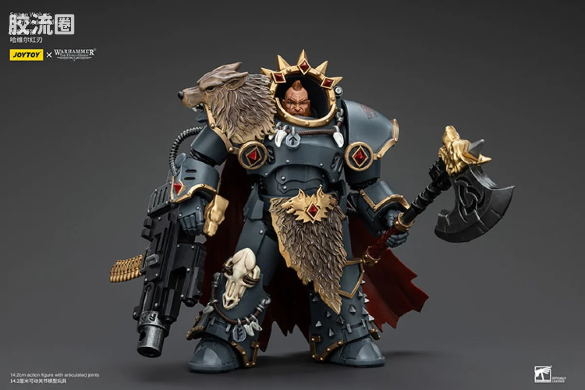 JOYTOY x 战锤40K 太空野狼 HH太空野狼 哈维尔红刃 - 图片