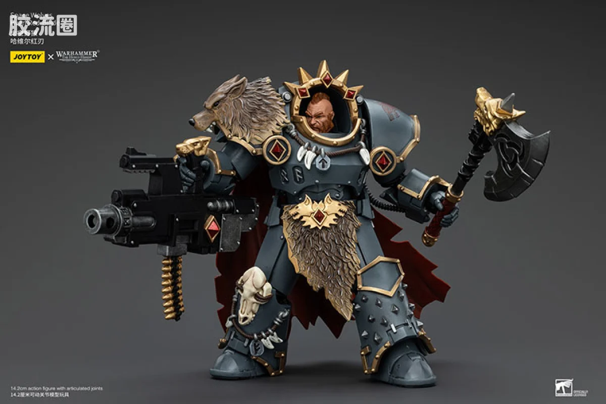 JOYTOY x 战锤40K 太空野狼 HH太空野狼 哈维尔红刃 - 图片